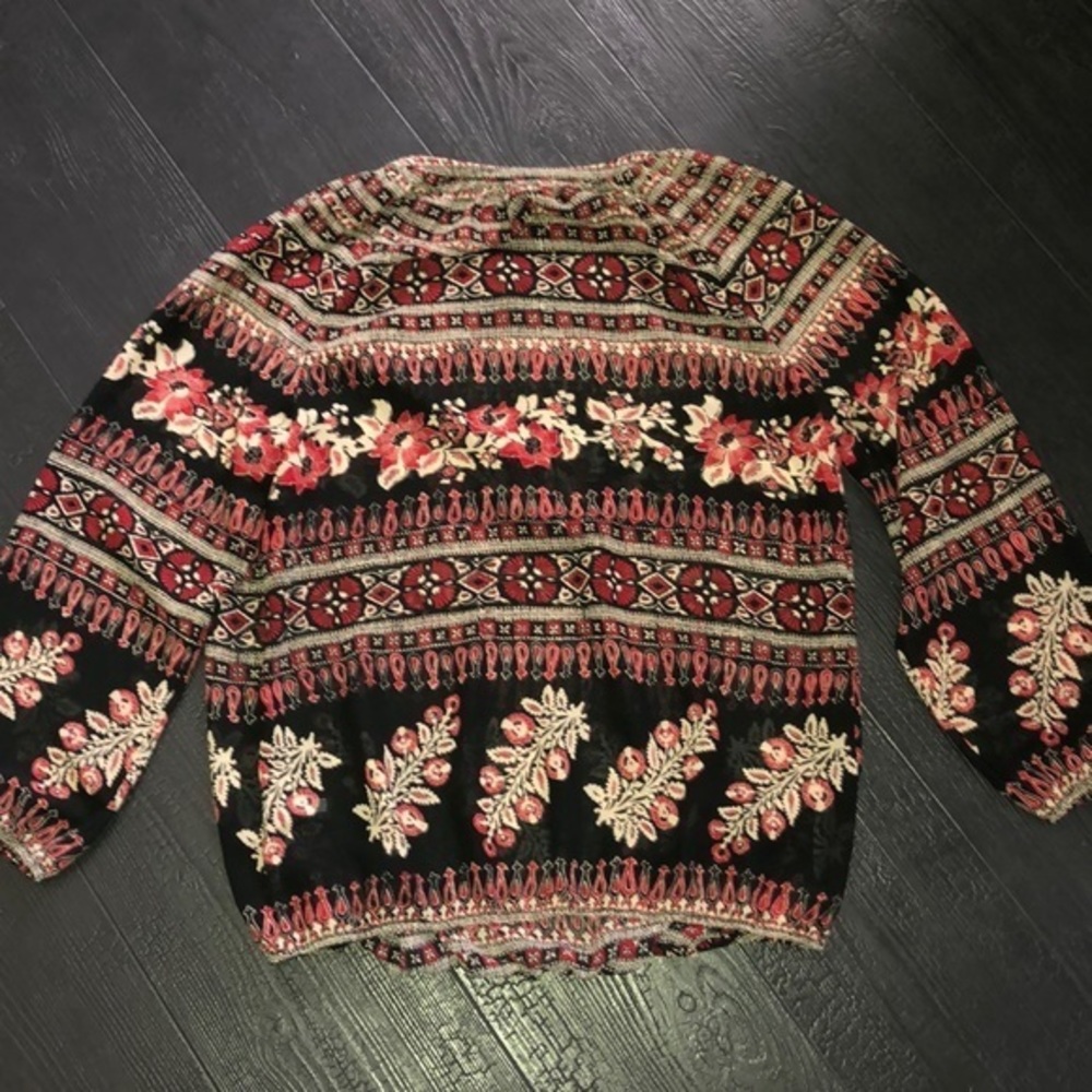 American Living Blouse large Black Red - Picture 13 of 15